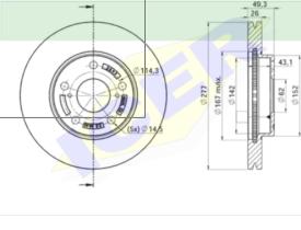 Icer Brakes 78BD28972 - JGO.DISCOS FRENO TOYOTA 277MM