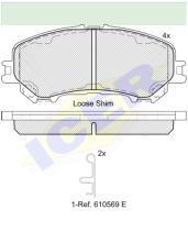 Icer Brakes 182181200 - JGO.PASTILLAS FRENO NISSAN-RENAULT