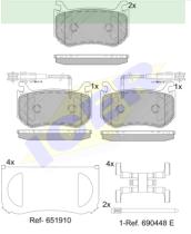 Icer Brakes 182302000 - JGO.PASTILLAS FRENO TRAS.LANCIA