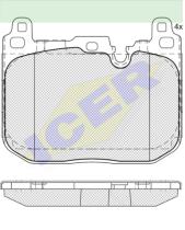 Icer Brakes 182093208 - JGO.PASTILLAS FRENO DEL.BMW SERIE 1/X1/X2/MINI