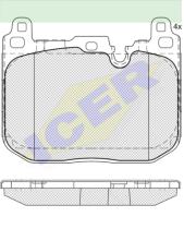 Icer Brakes 182093208 - JGO.PASTILLAS FRENO DEL.BMW SERIE 1/X1/X2/MINI